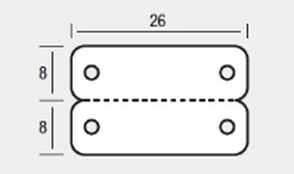 Necklace Label – 26 × 8 mm, 1,000 pcs